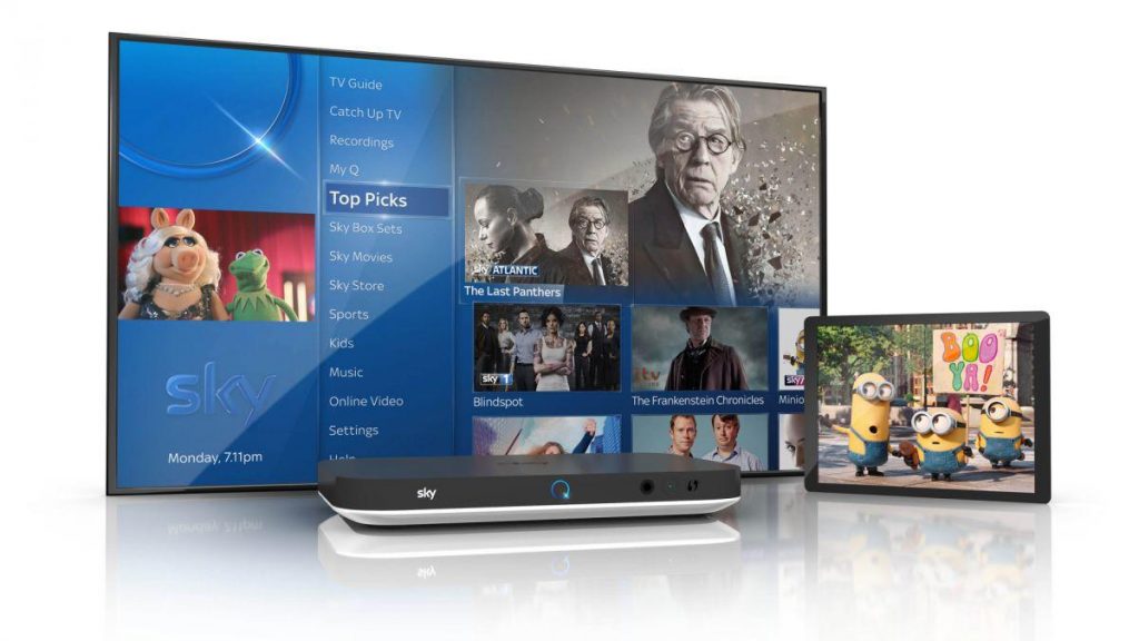 Sky Q Box, TV & iPad